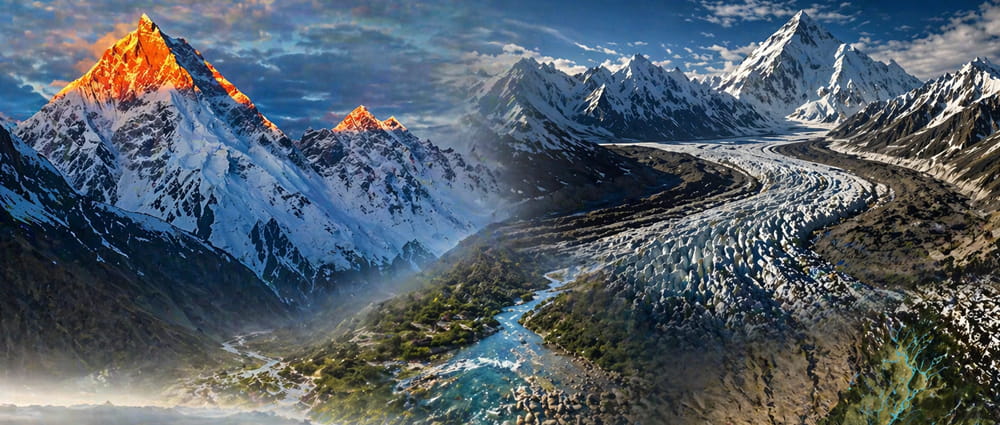 k2 and the glacier of Pakistan